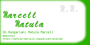 marcell matula business card